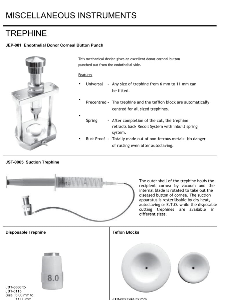 OPTHALMOLOGY Instruments